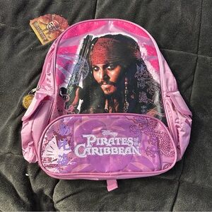 NWT Y2K 2007 Disney’s Pirates of the Caribbean Jack Sparrow Pink Backpack